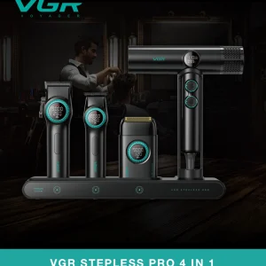 ماشین اصلاح حرفه‌ای VGR Super Power Stepless Pro 4-in-1