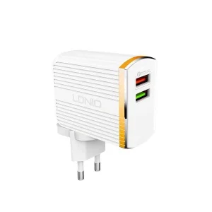 شارژر دیواری الدینیو مدل LDNIO A2502Q با کابل microUsb