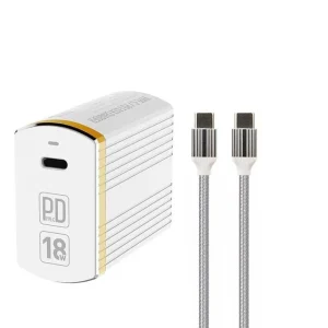 شارژر دیواری فست شارژ الدینیو Ldnio A1302Q-C با کابل دوسر تایپ سی