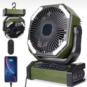 پنکه شارژی چندحالته جیپاس GF21220 با قابلیت تنظیم سرعت