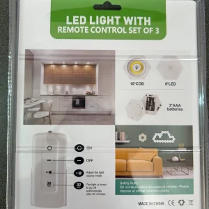 چراغ زیرکابینتی بی‌سیم اضطراری سه عددی ریموت‌دار